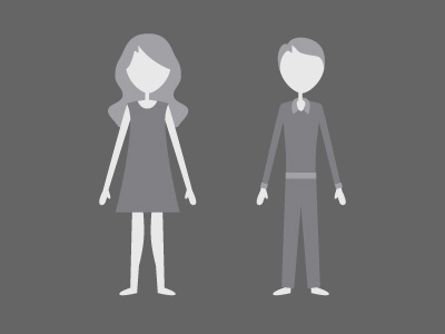 Skinny White People avatar character clean gender icons illustration man people sexes symbol vector woman
