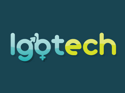 LGBTech logo brand css drop shadow font icons lgbt logo overlap symbol tech type typography