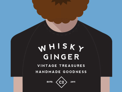 whisky ginger shirt bottle label