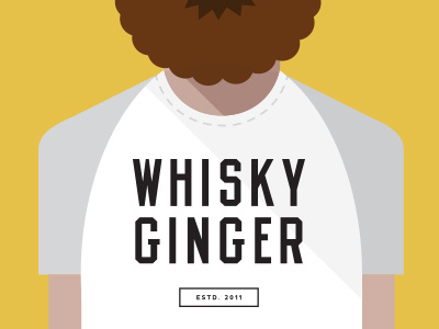 whisky ginger shirt bold baseball beard branding illustration lettering letters logo shirt t shirt type typography vintage