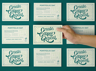 Portfolio Day Invitation 2019 calligraphy design hand lettering handlettering illustration invitation typography vector