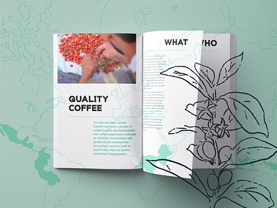 Quality Coffee annual report design coffee illustration indesign layout design typography