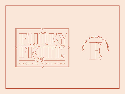 Funky Fruit Organic Kombucha branding kombucha lettering logo typography