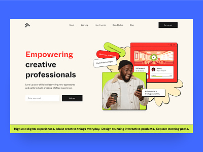 Education - Landing page application arounda design edtech education elearning figma interface landing page learning online course platform product product design studying teaching ui ux web website