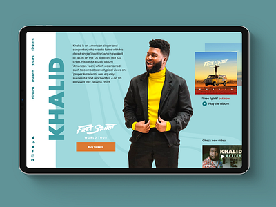 Khalid - Web design concept artist celebrity design design concept follow khalid likes popular singer top web web design