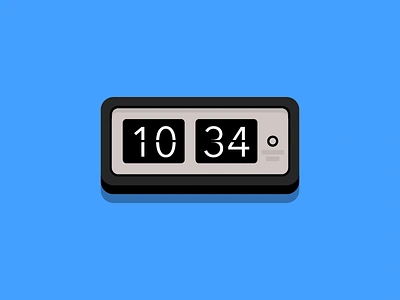 Flip Clock OH WOW! analogue clock flip illustration tick tock vector