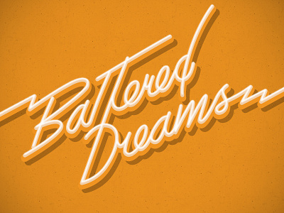 Battered Dreams script typography