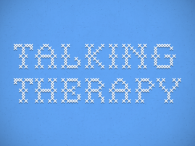 Talking Therapy Cross Stitch cross stitch headline lettering mental health talking therapy typography
