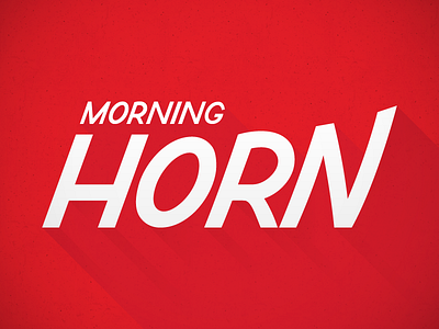 The Morning Horn fictional logo newspaper text the sun typography