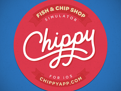 Chippyapp chippyapp ios logo roundel script sticker typeface