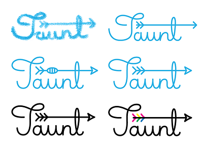 Jaunt calligraphy lettering logo process script type typography vector