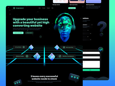 Designmadecool : Portfolio website 3d illustration animation modern design portfolio ux ui web design website design