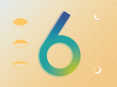 6 for 36 days of type 36daysoftype adobe illustrator design gradients graphicdesign illustration minimal typography ui vector