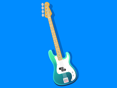 Electric Guitar blue design electric electrical electricity flat guitar guitars illustration minimal music vector