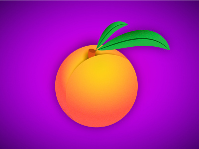 Peach design fruit fruits illustration orange peach purple vector