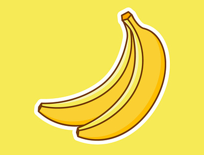 Banana banana bananas fruit fruit illustration fruits vector vector art vector illustration vectorart vectors yellow