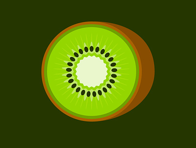 Kiwi cute design flat fruit fruits illustration kiwi kiwifruit minimal vector vector illustration vectorart