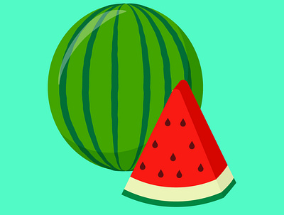 Watermelon design flat fruit fruits illustration vector vector illustration vectorart watermelon
