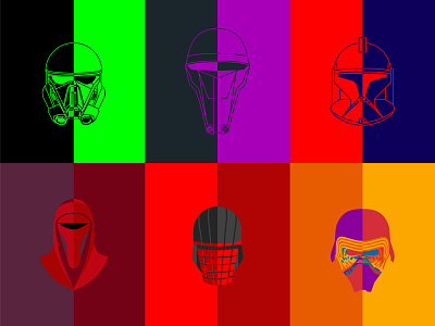 Star wars Helmets design flat helmet helmet design illustration kylo ren minimal starwars stormtrooper vector vector illustration vectorart