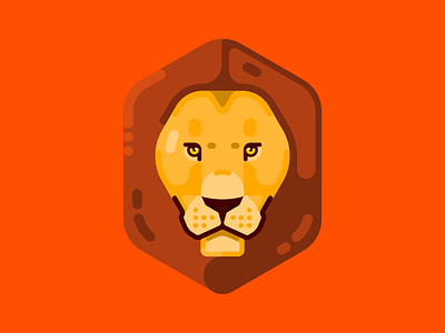 Lion King animal animalkindome branding design flat graphic design illustration lion logo minimal orange tiger vector vector illustration vectorart yelloweyes
