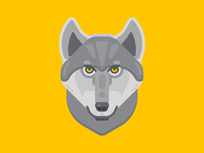 Cute wolf ai animal design fangs flat illustration illustrator logo minimal vector vector illustration vectorart wolf wolfman yellow