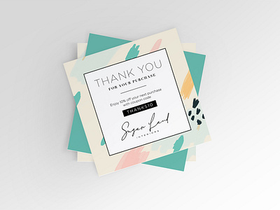 Sugar Land Interiors Thank You Card design postcard design thank you card