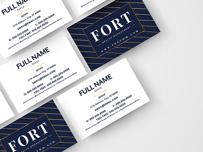 Fort Wealth Management Business Card Design business card design design