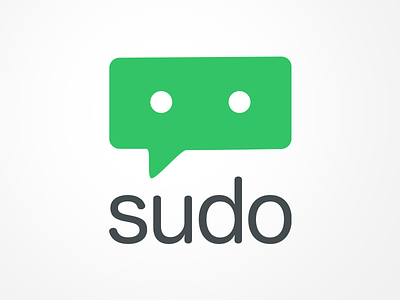 Sudo bubble chat chatbot logo sudo