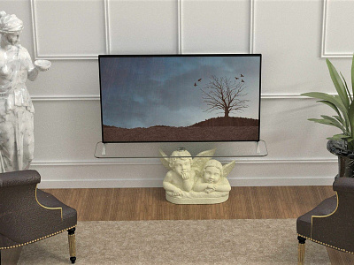 Porta televisore classico con finitura effetto pietra. agglomerato arredamento classico finitura marmo pietra porta televisore
