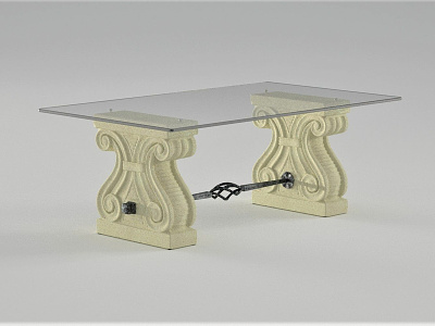 Tavolino da salotto classico Platone agglomerato arredamento battuto casa classico effetto ferro marmo mobili pietra salotto tavolino