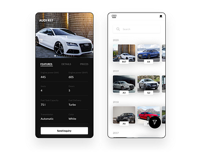 Audi App Concept adobexd app audi cars ui ux