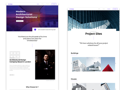 Architectural Design Website adobexd html html css javascript photoshop ui uidesign ux uxdesign webdesign webdevelopment