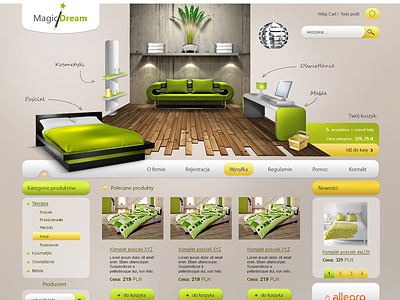 MagicDream 1 basket bed computer cool cosmetics floor furniture green grey lights prestashop shop site textil website yellow