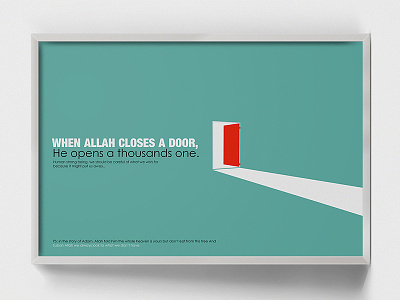 When Allah closes a door typography