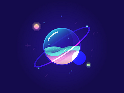 Glass Planet abstract comet design fun galaxy glass glass planet gradient graphic design liquid low poly planet saturn shine star stars tutorial vector vector design youtube