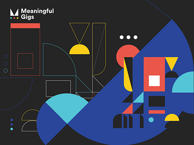 MEANINGFUL GIGS • Icon Explorations branding clean color geometry illustration logo modular