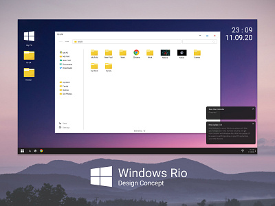 Windows Rio Design Consept 2020 consept follow new redesign ui uiux ux windows