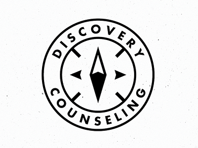 Discovery Counseling badge compass counseling discover discovery logo mental health