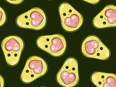 Avocado pattern design illustration pattern