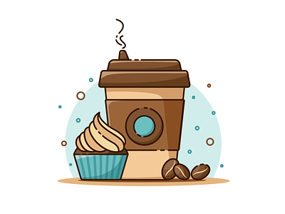 Coffee adobe ilustrator icon icons illustration vector дизайн изобразительное искусство иллюстрация