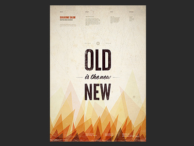 Old Is the New New poster retro texture typography vintage