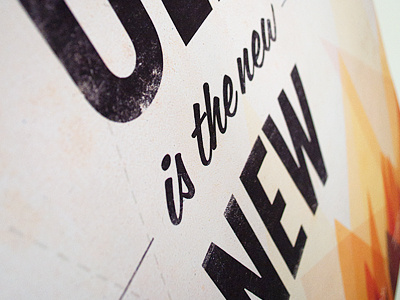 Old Is The New New - Printed poster print printed retro texture vintage