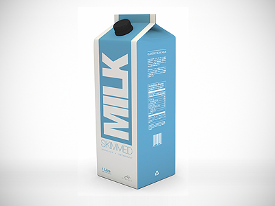 Milk Carton Blue blue carton milk packaging