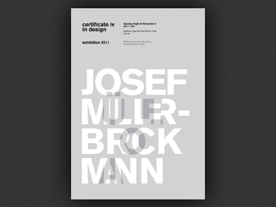 Josef Müller-Brockmann — Cert IV minimalist. minimalistic poster swiss typography