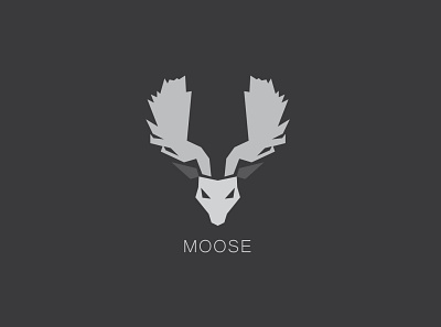Moose branding design flat logo