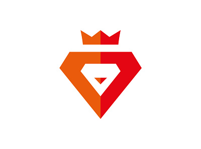 KING LION branding design flat logo