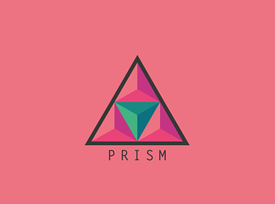 Prism branding design flat logo logo design