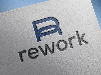 Rework renovation firm logo branding businesscard contractor design flat logo minimal office presentation realestate type