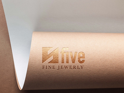 Five Fine Jewerly branding businesscard design flat illustrator logo minimal type typography vector