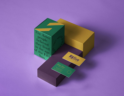 Five Packaging & Business Card Presentation branding businesscard design minimal office packaging type
